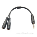 Audio Jack Plug to Audio Mic/Headset Splitter